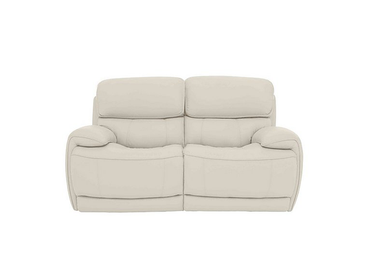 Relax Station Rocco 2 Seater Leather Power Rocker Sofa with Power Headrests - White- World of Leather