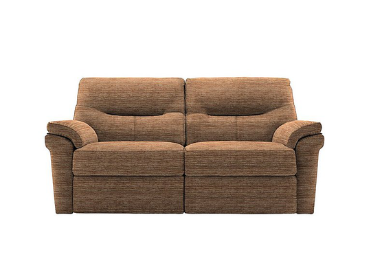 G Plan - Seattle 2.5 Seater Fabric Manual Recliner Sofa - Brown