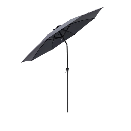 3.35 Meter Outdoor Market Garden Parasol Patio Table Umbrella With Fiberglass Rib Tips, Tilt And Crank