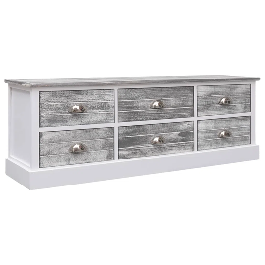 Hall Bench Grey 115X30x40 Cm Wood