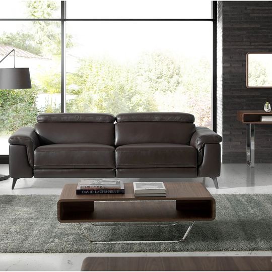 Ebeling Genuine Leather Upholstered 3 Seater Reclining Sofa