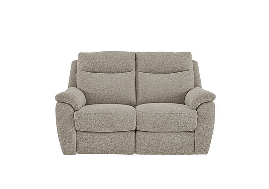 Snug 2 Seater Fabric Manual Recliner Sofa - Beige