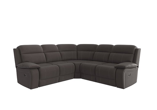Moreno SD Ultra Soft Fabric Corner Recliner Sofa - Grey