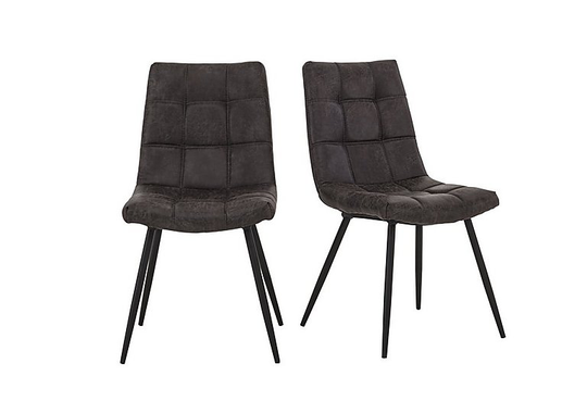 Walker Pair of Dining Chairs - Grey