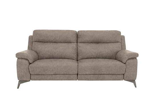 Missouri 3 Seater Fabric Power Recliner Sofa - Mink