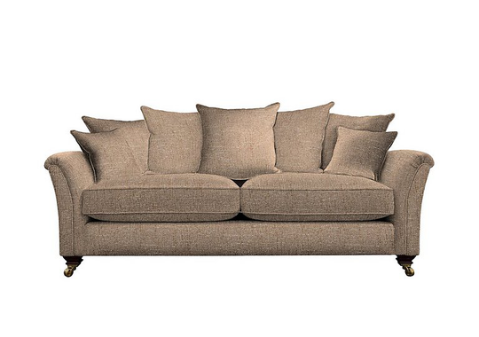 Parker Knoll - Devonshire Grand Pillow Back Fabric Sofa - Brown