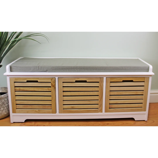 Ranney Wood Storage Bench