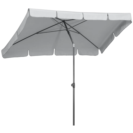 Polyester Parasol Latour 265 x 150cm Silver