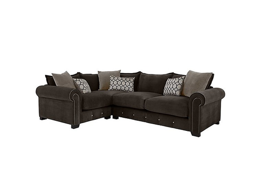 Alexander and James - Sumptuous Medium Fabric Corner Sofa - Brown