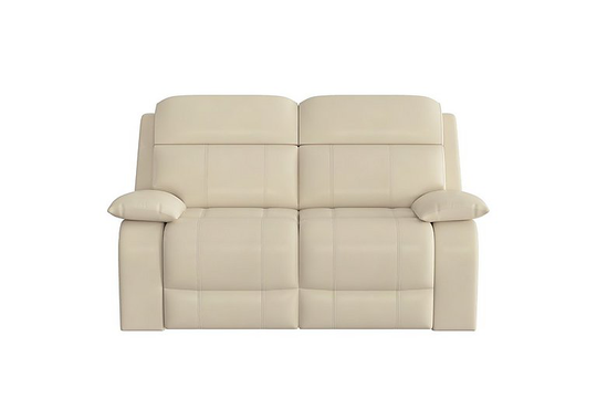 Moreno 2 Seater Leather Power Recliner Sofa - Beige- World of Leather