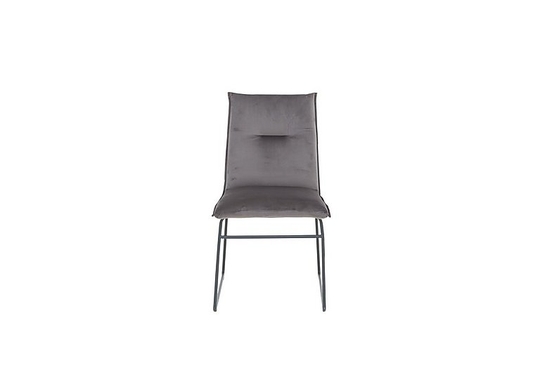 Connubia by Calligaris - Maya Ski Leg Velvet Dining Chair with Matt Grey Legs