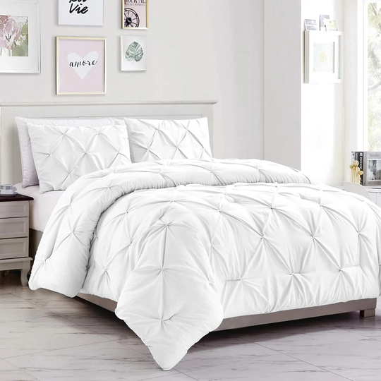 White Microfibre 250 TC Duvet Cover Set