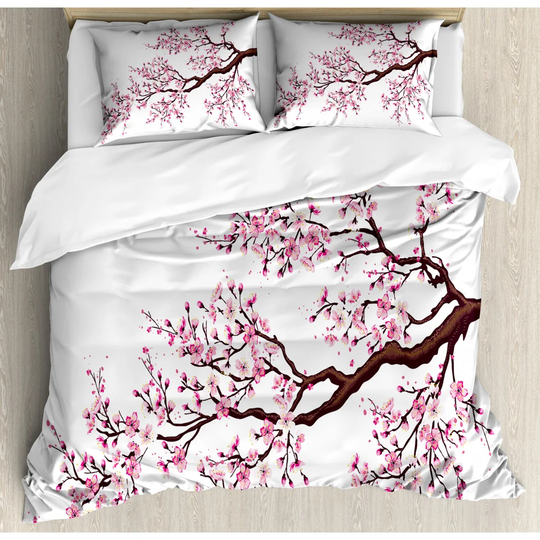 Marston Pink/Dark Brown/White Microfibre 350 TC Duvet Cover Set