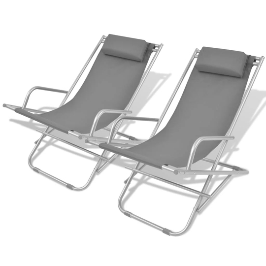 AlarnahReclining Deck Chair with Cushion