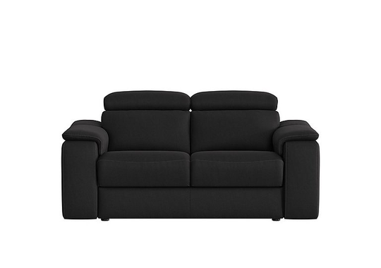 Nicoletti - Davide 2 Seater Fabric Sofa - Black