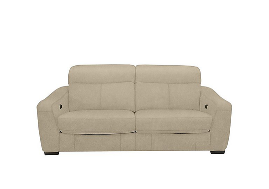 Cressida 3 Seater Fabric Recliner Sofa - Beige