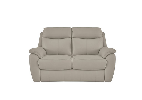 Snug 2 Seater Leather Sofa - Grey- World of Leather