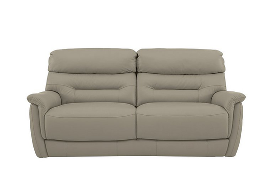 Chicago 3 Seater Leather Sofa - Grey- World of Leather