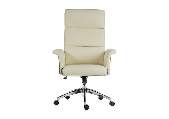 East River Elegance High-back Office Chair - Cream