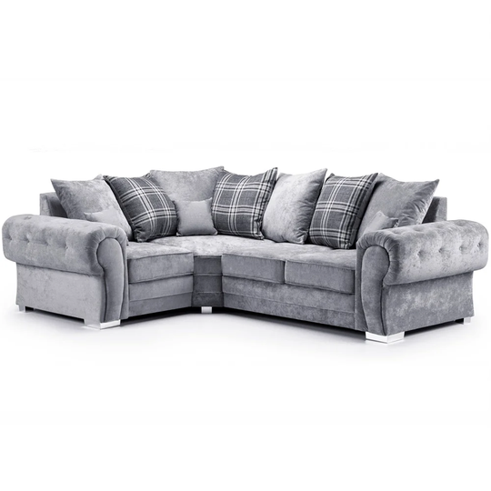 Verona Scatter Grey Fabric Left Corner Sofa