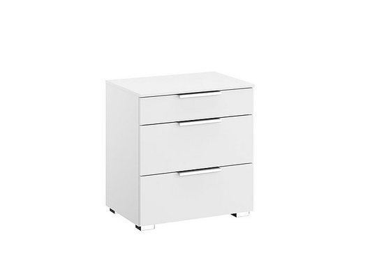 Rauch - Lando 3 Drawer Bedside Table - 55cm - White