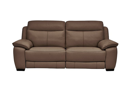 Starlight Express 3 Seater Leather Power Recliner Sofa - Brown- World of Leather