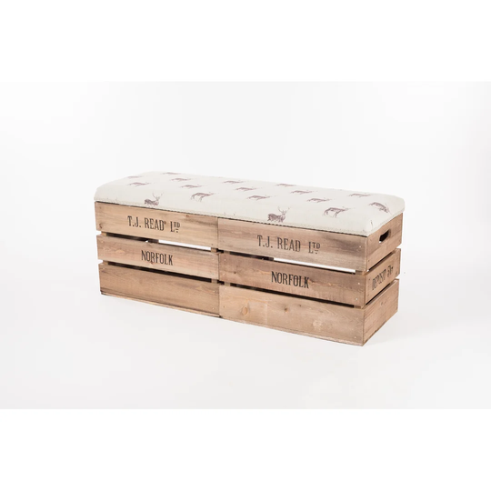 Theo Elevated Wood Storage Bench