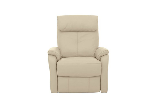 Rowan Leather Swivel Rocker Recliner Armchair - Beige- World of Leather