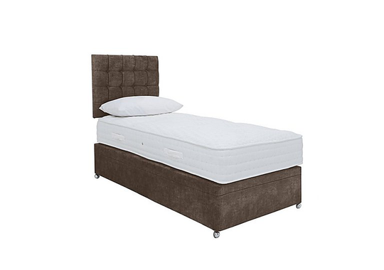 Sleep Story - Ergo 1000 Side Ottoman Divan Set - Small Single - Brown