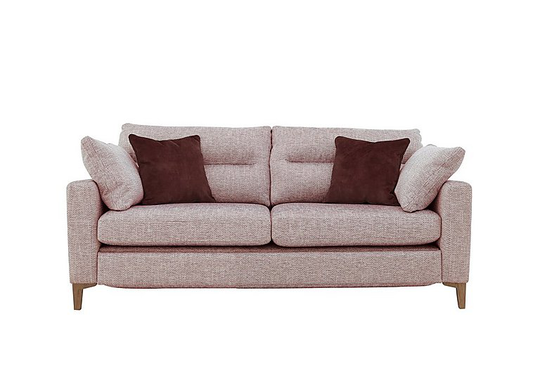 Uniqa 3 Seater Fabric Sofa - Red