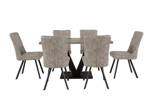 Rocket Dining Table and 6 Earth Chairs Dining Set