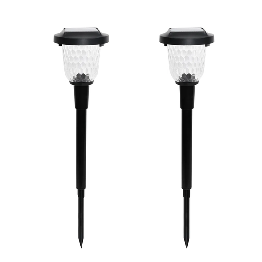 Solar Pathway Lights Garden Lights 7 Color Changing Outdoor Solar Yard Lights Auto On/off Waterproof 2 Pack Landscape Lights