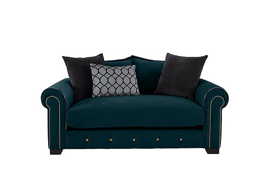 Alexander and James - Sumptuous 2 Seater Fabric Sofa - Teal