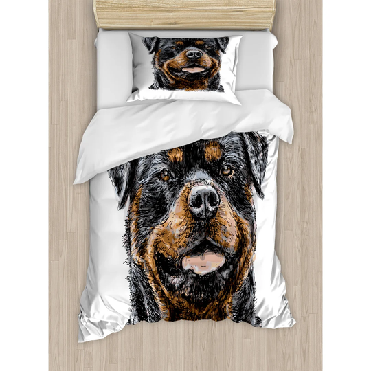 Rowley Black/Brown 100% Brushed Microfibre Duvet Cover Set