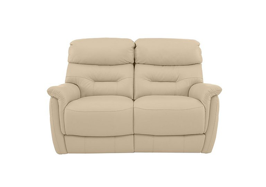 Chicago 2 Seater Leather Power Recliner Sofa - Beige- World of Leather