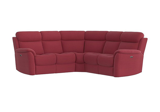 Relax Station Revive Fabric Power Recliner Corner Sofa - Red