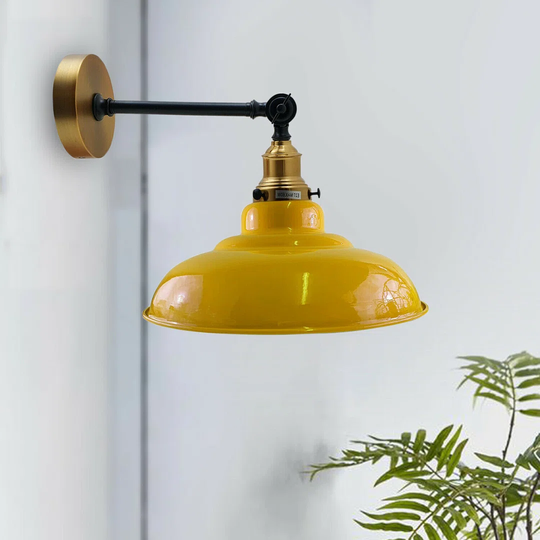 Modern Industrial Style Metal Wall Light With Light Shade Wall Sconces For Home