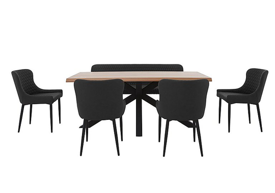 Osaka Dining Table, 4 Chairs and Dining Bench