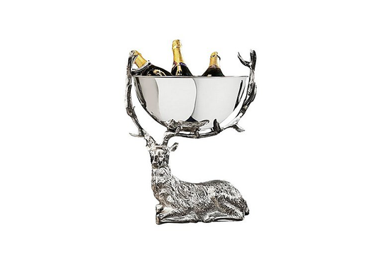 Culinary Concepts - Small Resting Stag Punch Bowl - Silver