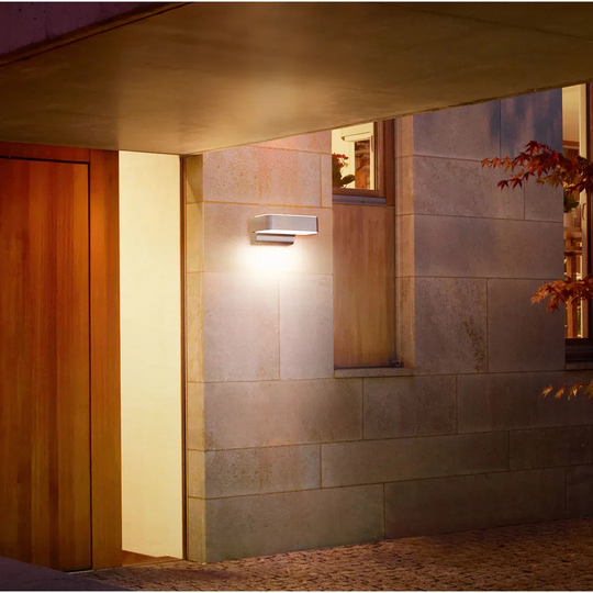 Smart LED Outdoor Wall Light L 800 SC Anthracite Motion Sensor Downlight Adjustable via App
