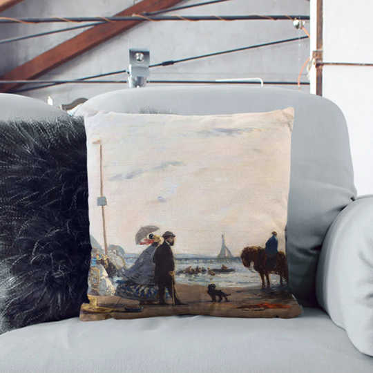 Beach at Trouville Vol.5 Scatter Pillow