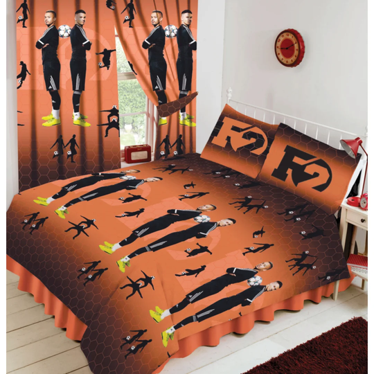 Joshua Orange 144 TC Duvet Cover Set