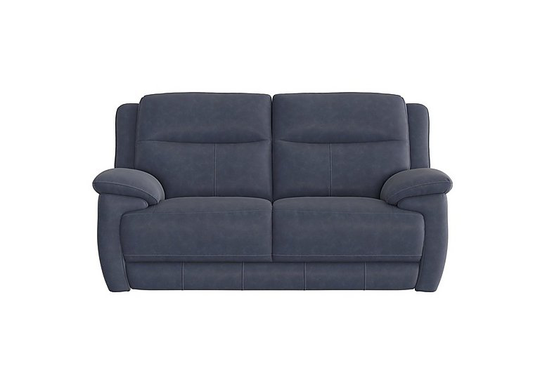 Touch 2 Seater Heavy Duty Fabric Sofa with USB Ports - Blue