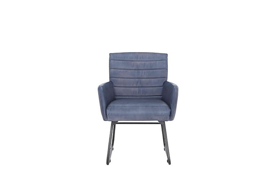 Sam Leather Dining Chair - Blue