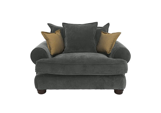 Brianna Scatter Back Snuggler Chair - Grey