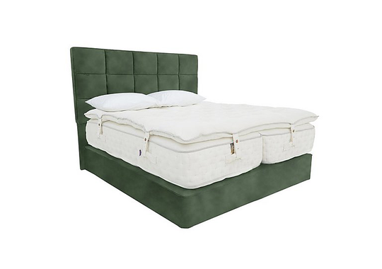 Harrison Spinks - Yorkshire 30,000 Divan Set with Zip and Link Mattress with Mattress Topper - King Size - Green