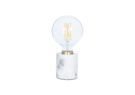 Marble Bulb Holder Lamp - White