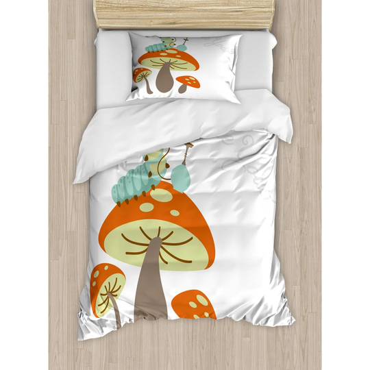 Stafford Brown/Orange 100% Brushed Microfibre Duvet Cover Set