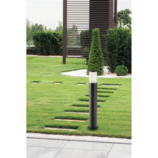 Dark Grey Integrated LED Metal Bollard Light