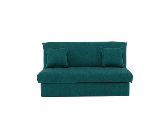 Versatile 2 Seater Fabric Sofa Bed No Arms - Teal